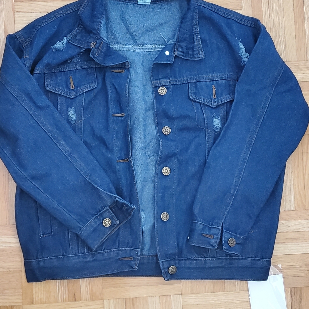 Distressed Jean jacket, size M